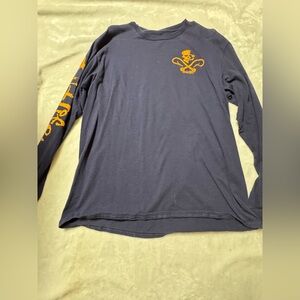 Salt Life Dark Blue Long Sleeve Shirt with Bright Orange Details